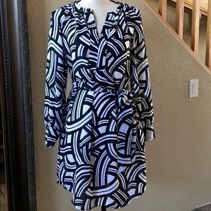 Banana Republic Black/White Pattern Dress